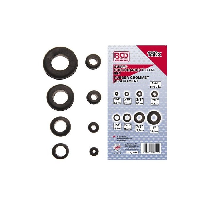Assortiment doorvoer tules INCH maten 180 stuks