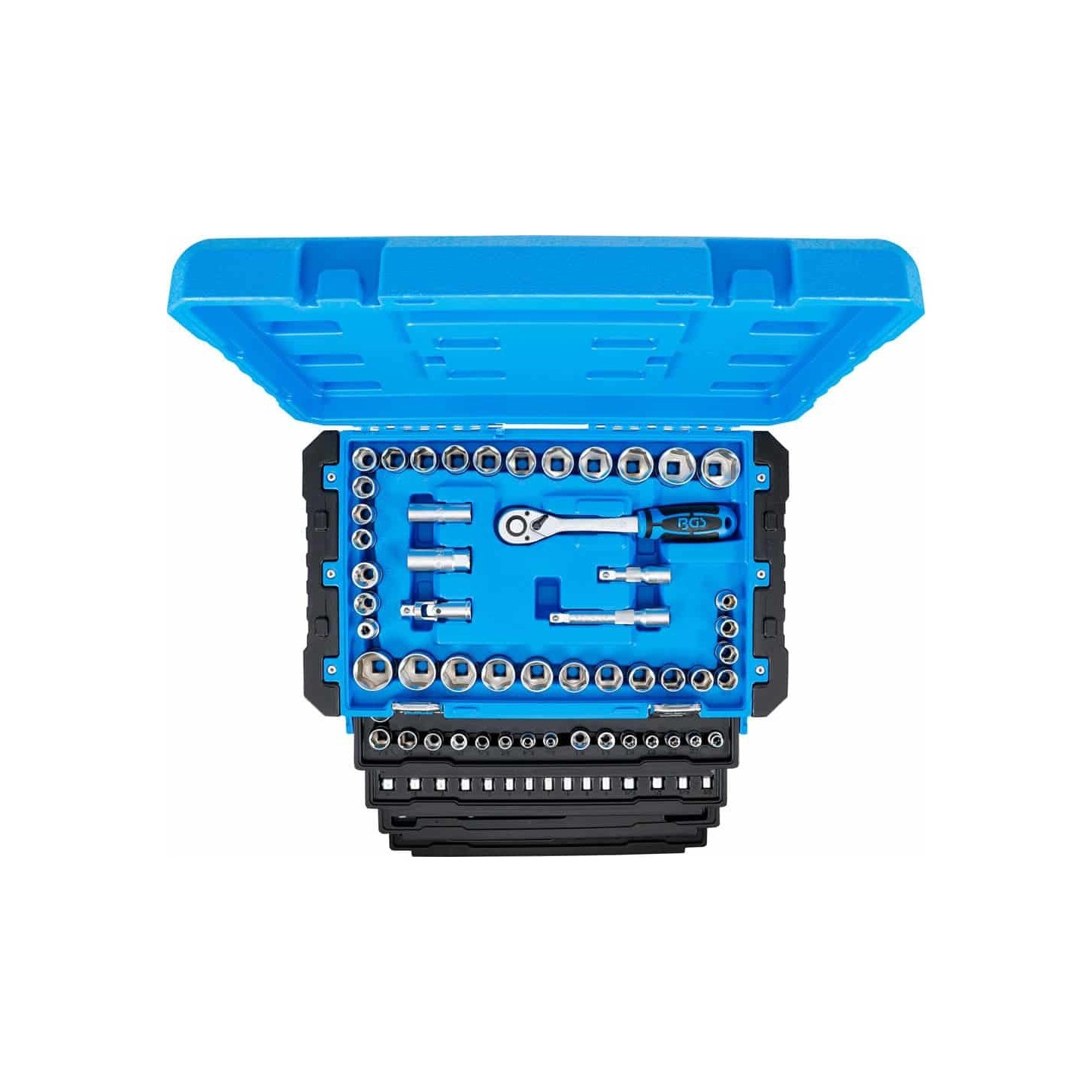 Dopsleutelset zeskant | 6,3 mm (1/4") / 10 mm (3/8") / 12,5 mm (1/2") | metrisch en inches | 300-dlg.