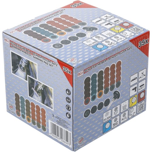 Quick-lock schuur en polijstset 25 delig