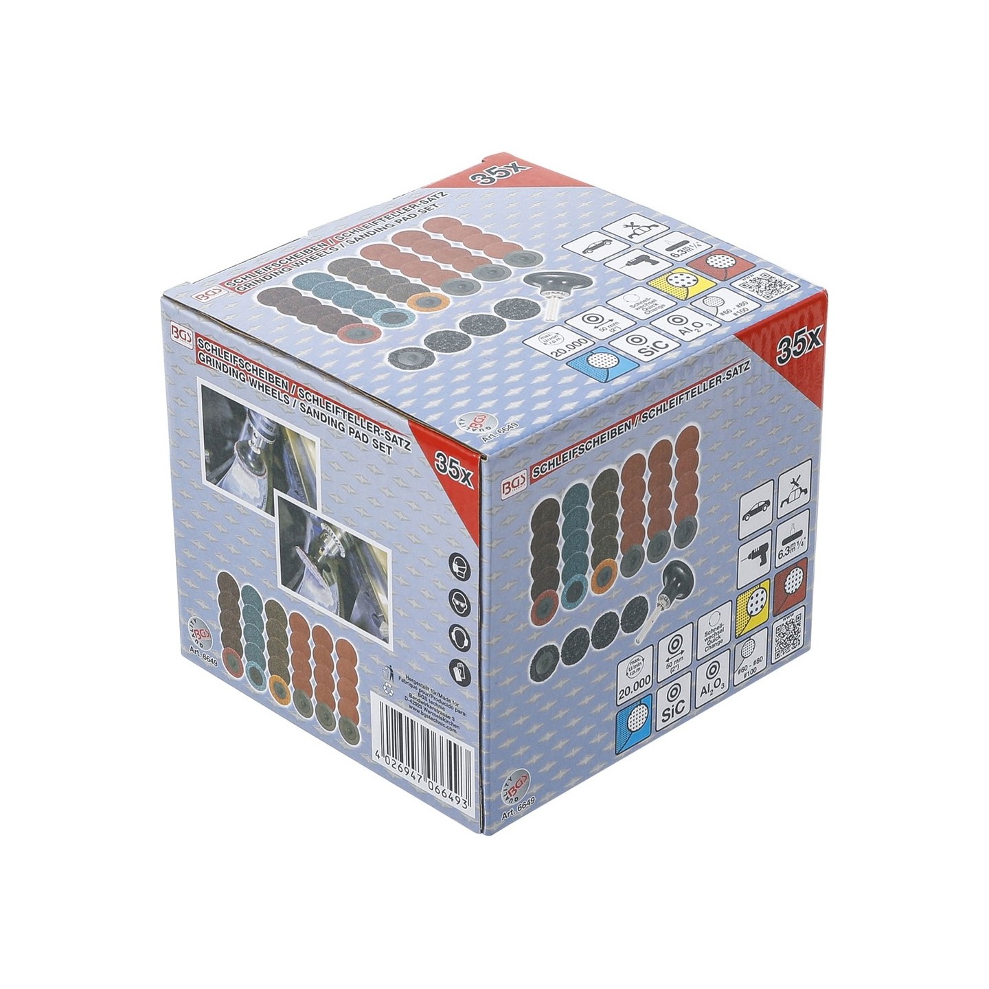 Quick-lock schuur en polijstset 25 delig