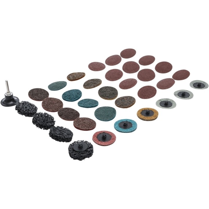 Quick-lock schuur en polijstset 35 delig