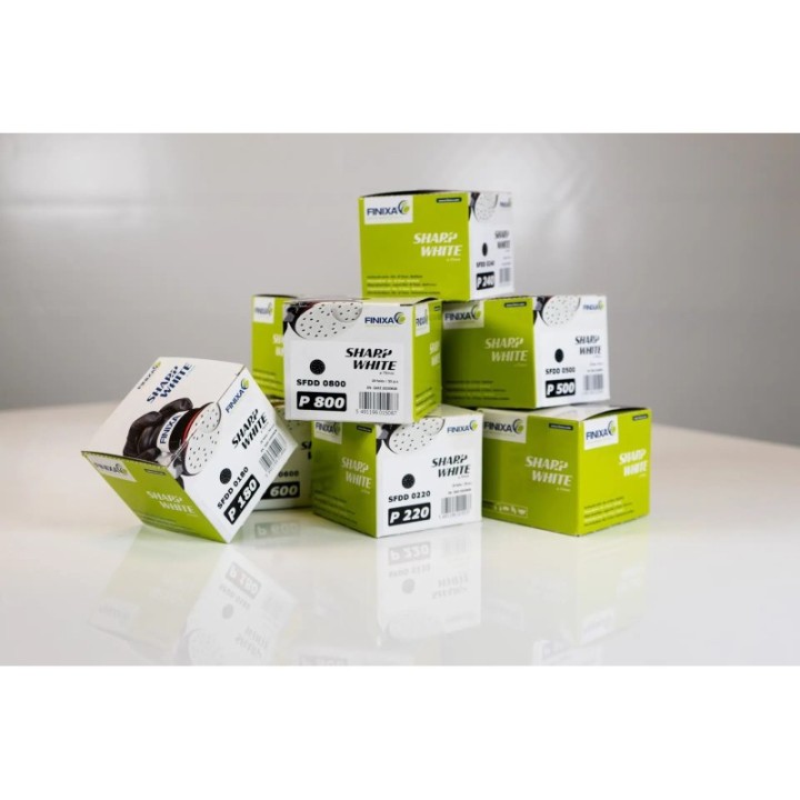 SharpWhite schuurschijven Ø75mm - Multihole P80 50st. - Finixa