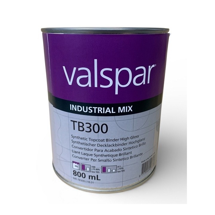 0.8L Synthetic Topcoat binder Performance high gloss TB300 Valspar VIM