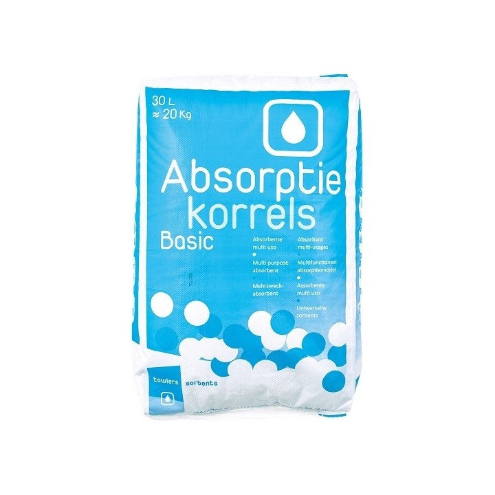 Vloerkorrels zak 20 kg, absorptiekorrels Towler