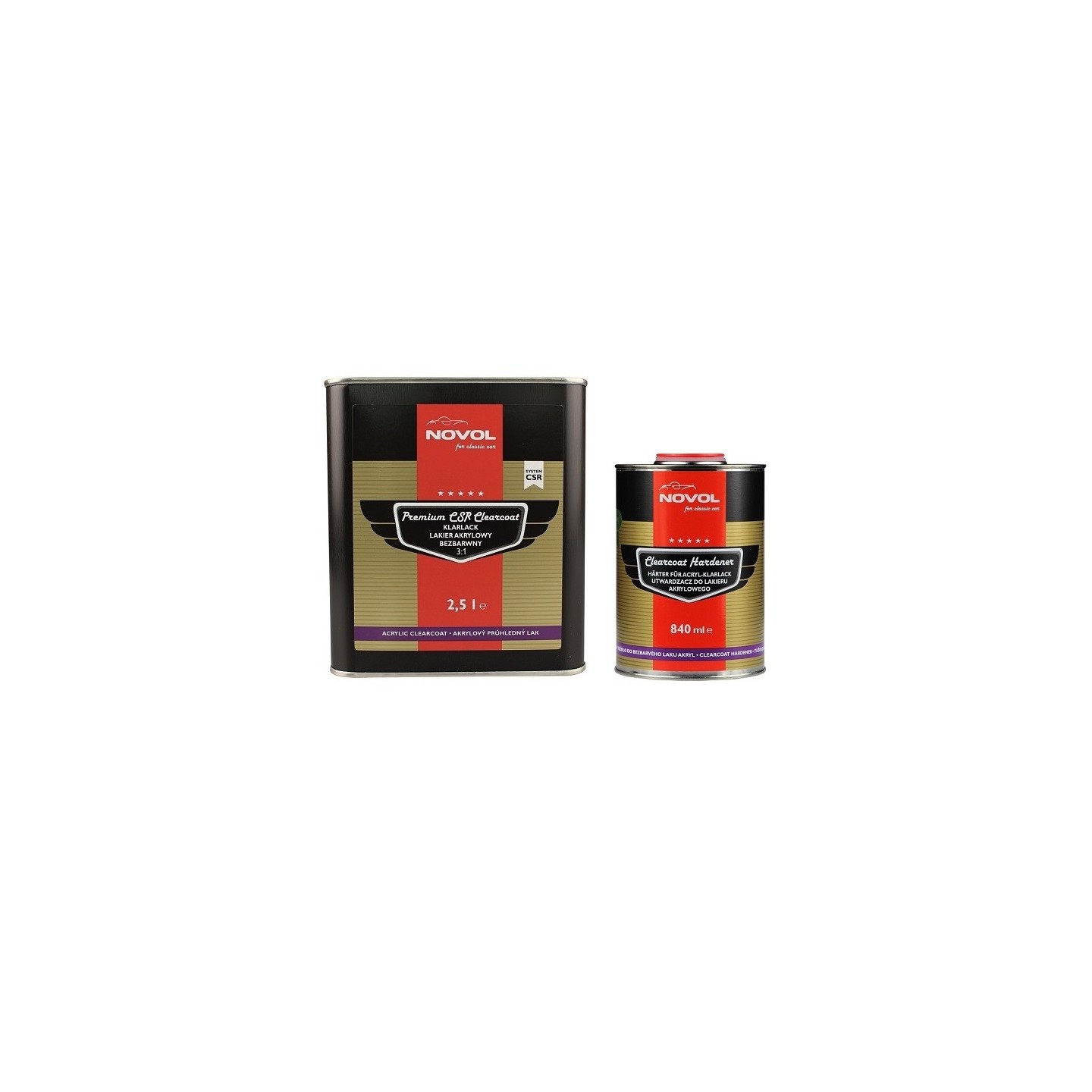 Premium CSR Acryl blanke lak 3:1 - 2,5 liter -  NOVOL