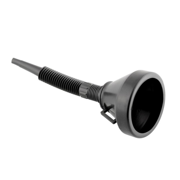 Trechter zwart 27 cm met flexibele tuit