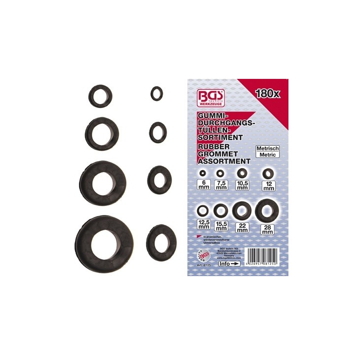 Assortiment doorvoer tules INCH maten 180 stuks