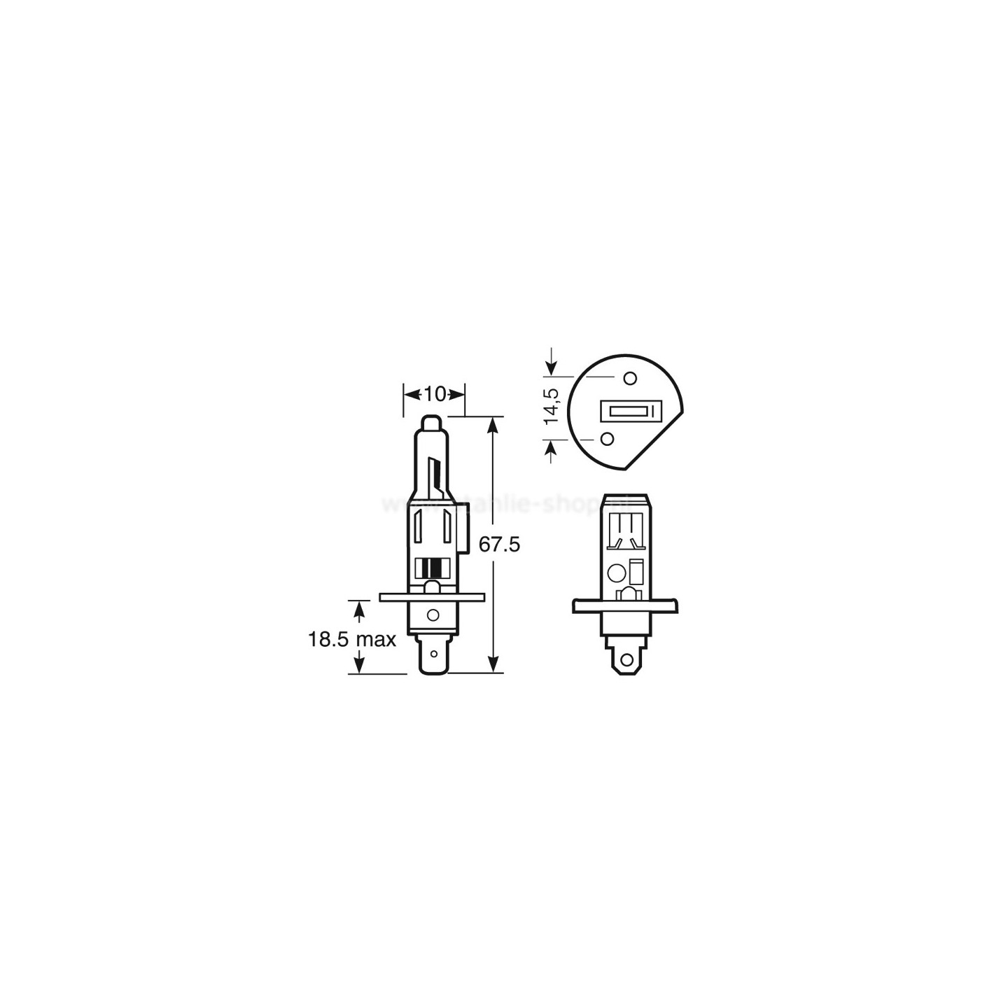 Lamp 12v 55w H1 P14.5s