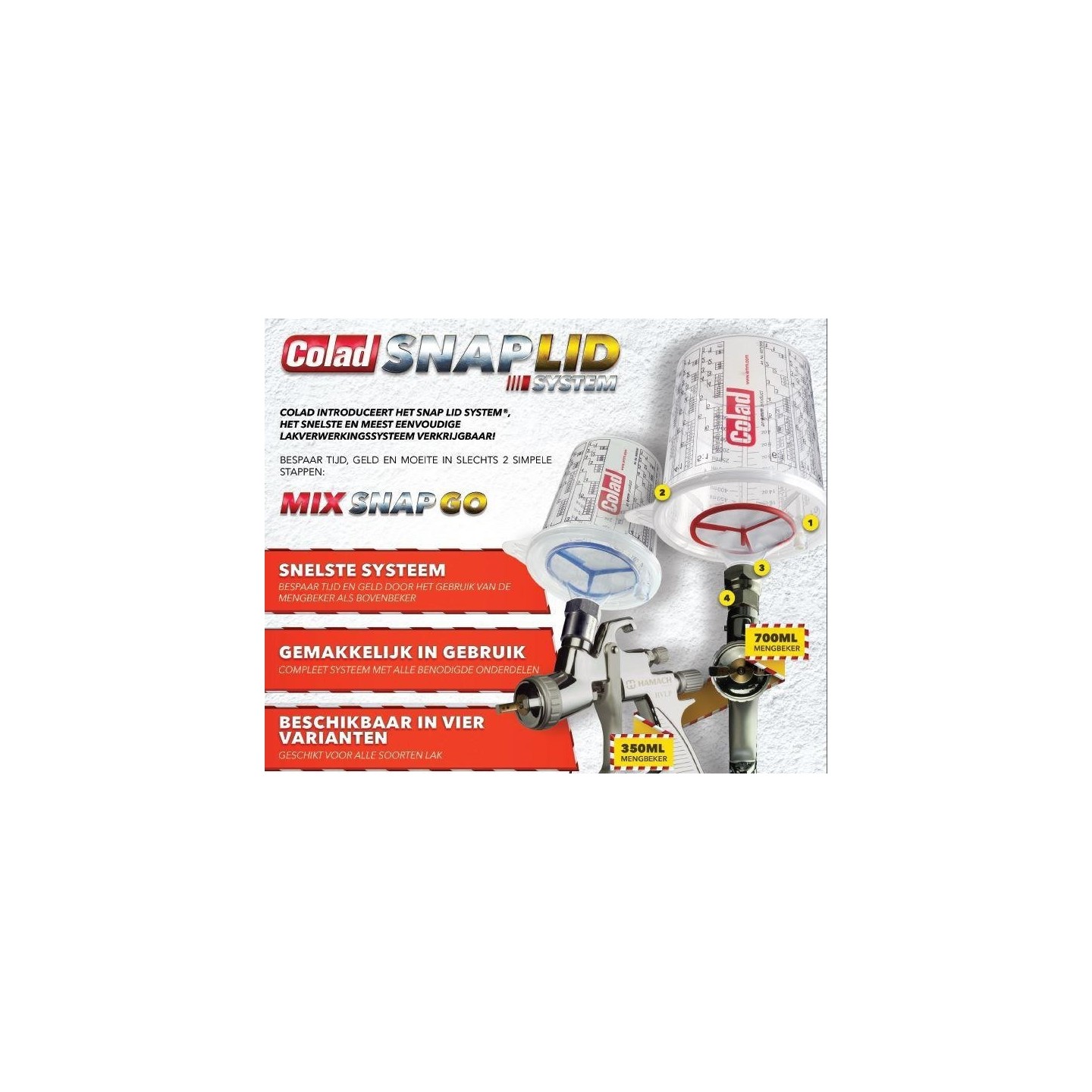COLAD SNAP LID SYSTEM STARTERSET - 50 BEKERS + DEKSELS