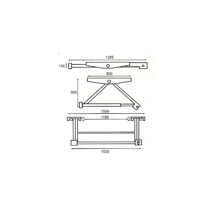Oprijbrug mechanisch 900 KG