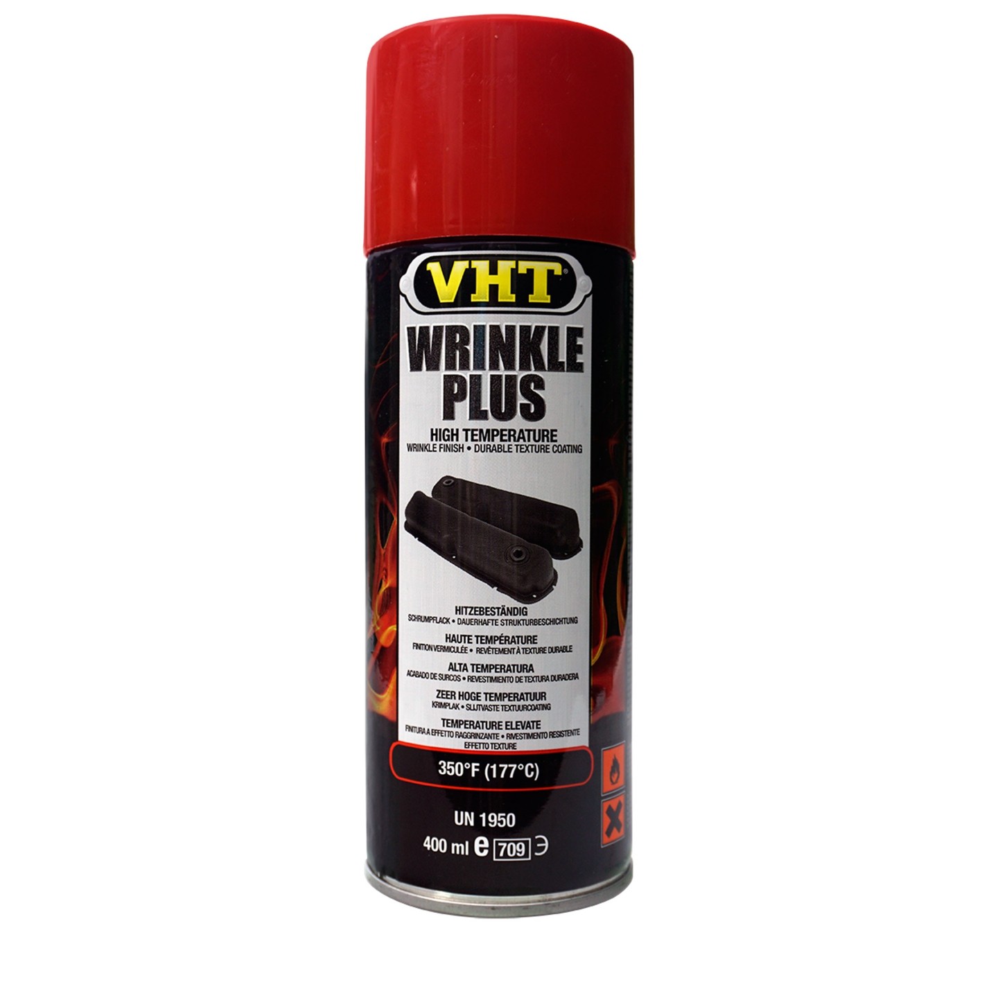 VHT Wrinkle Plus Coating (KRIMPLAK) Rood