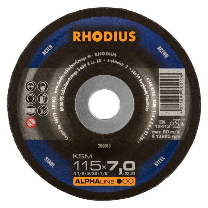 Afbraamschijf met kom 115x7mm KSM V27 Rhodius