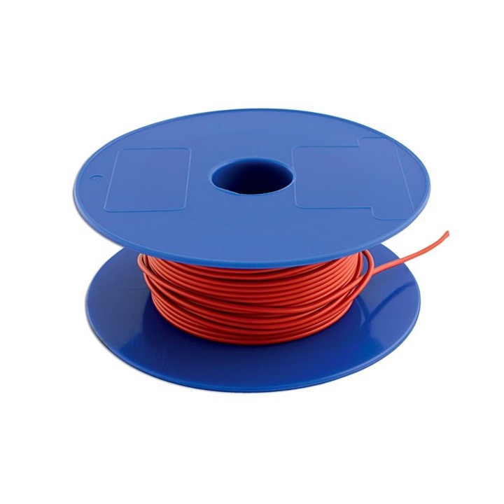 Draad 1mm2 rood PVC - haspel 50 meter