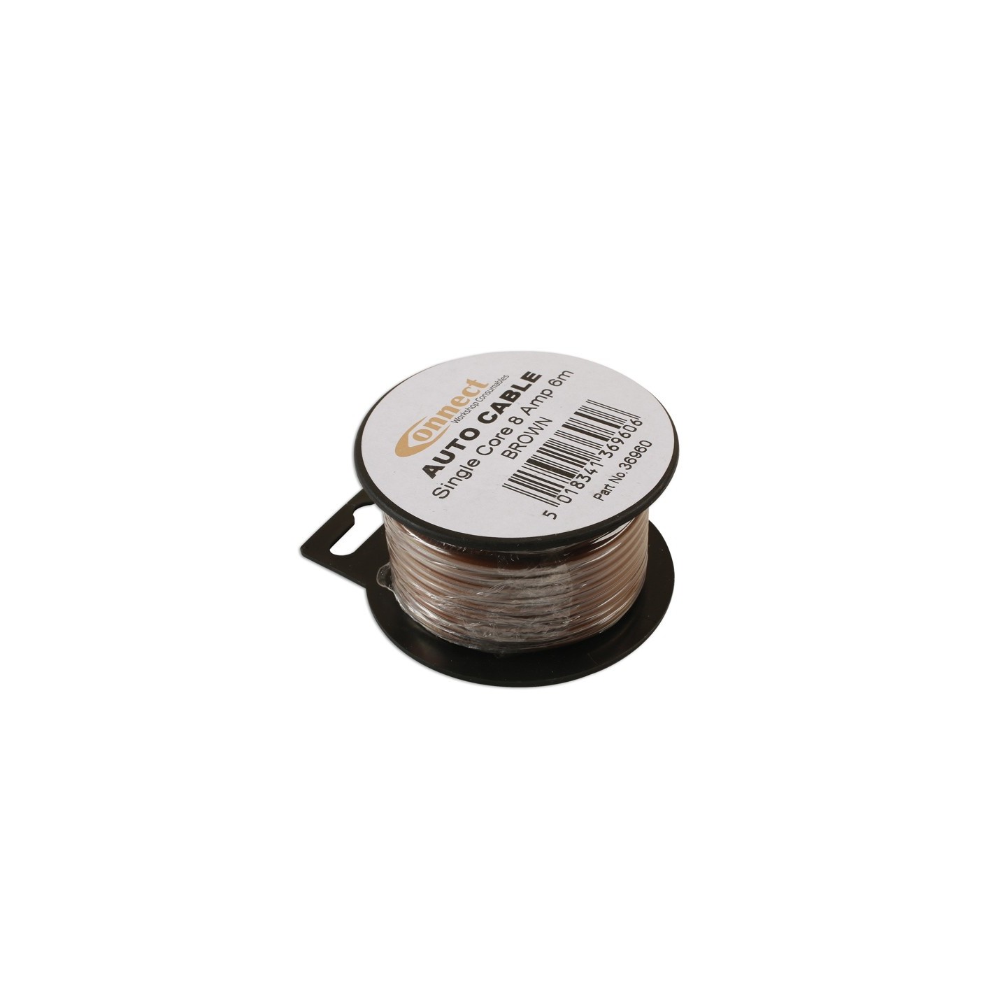 Draad 1mm2 bruin PVC - mini haspel 6 meter