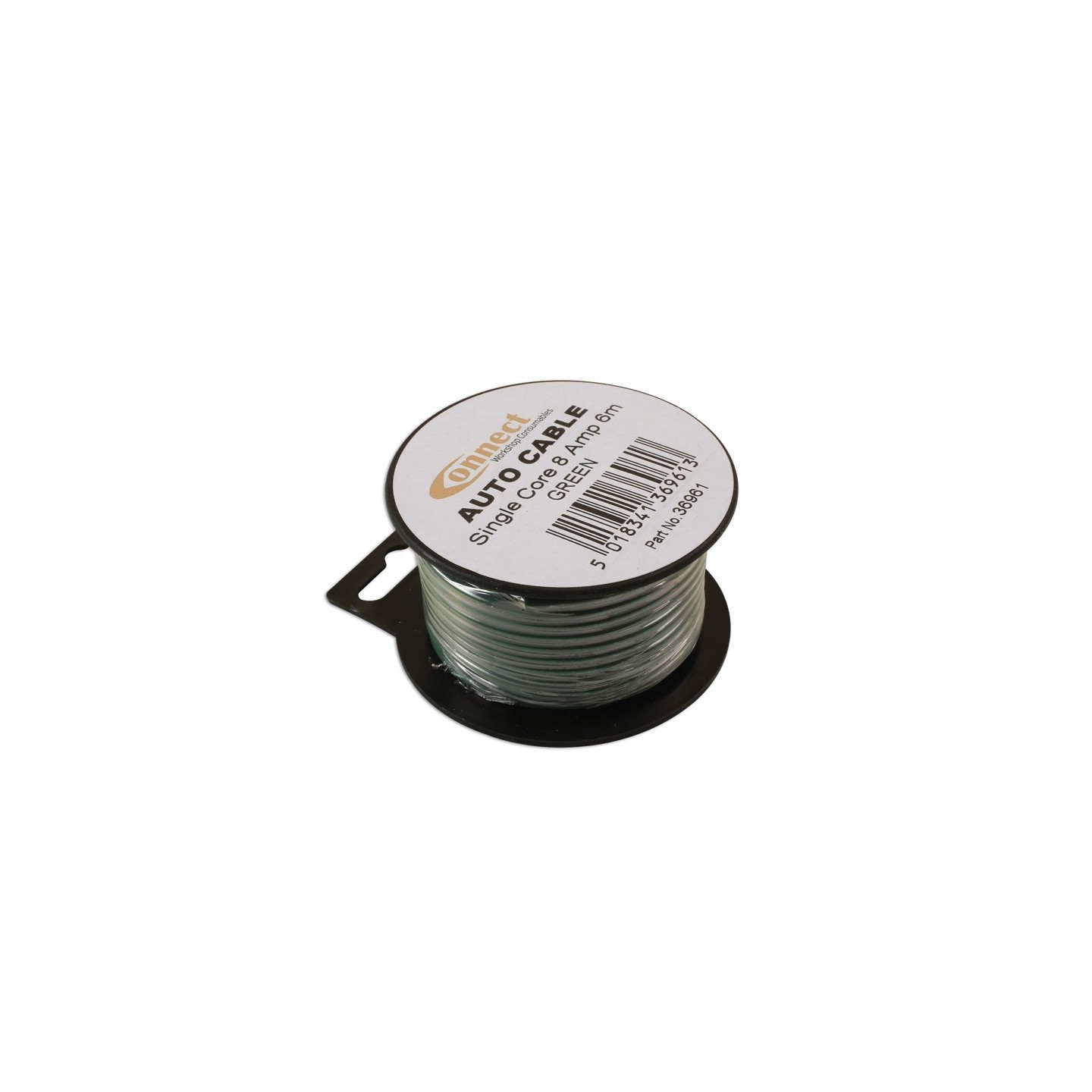 Draad 1mm2 groen PVC - mini haspel 6 meter