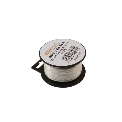 Draad 1mm2 wit PVC - mini haspel 6 meter