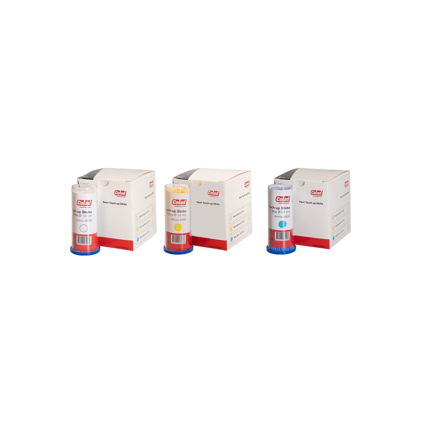 Retoucheertips / Micro aantipstaafjes wit 1mm