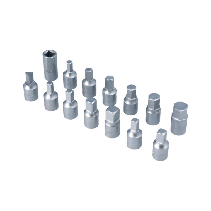 Olie aftapplug gereedschap set / doppen set 14-delig