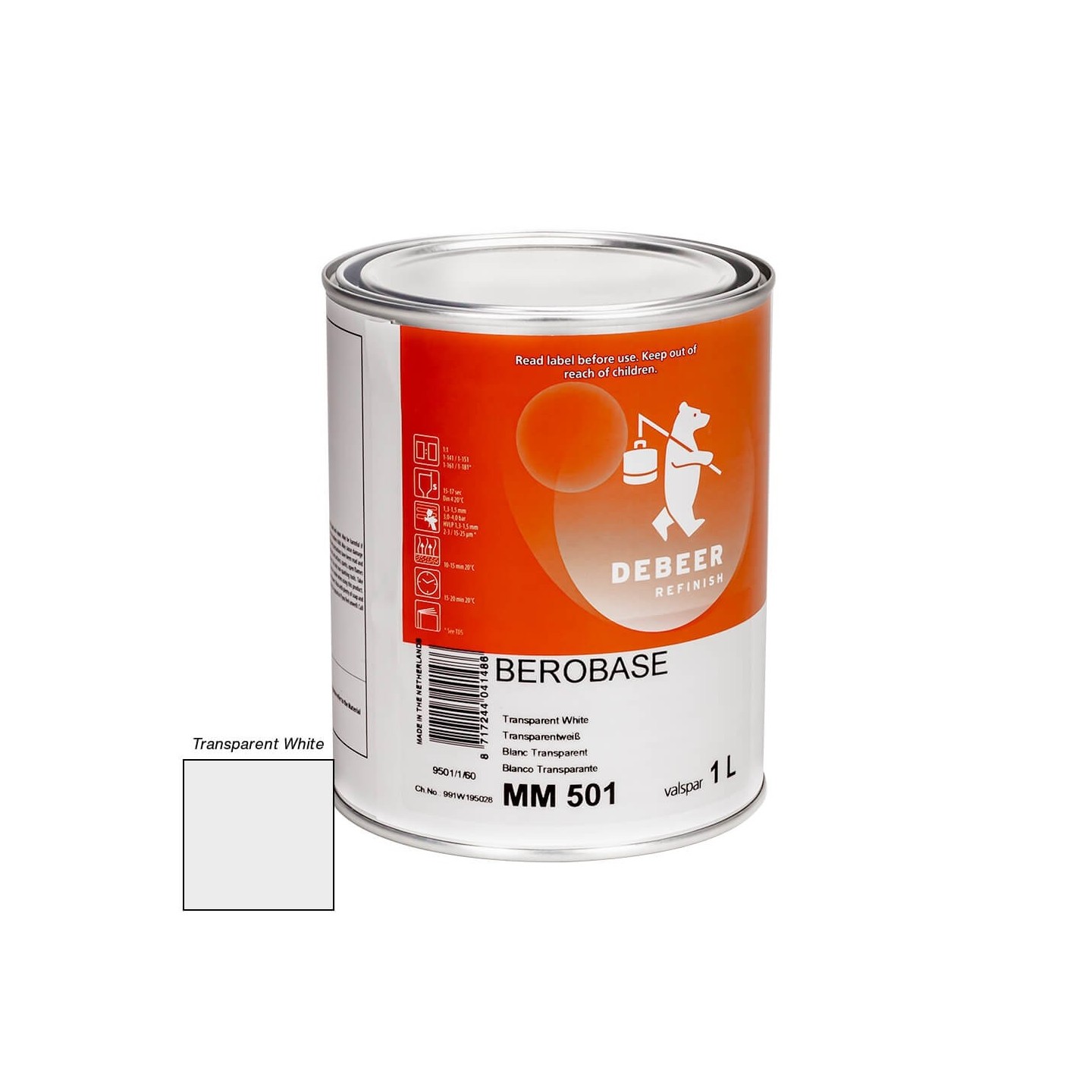 MM500 Wit 3.5 Liter Mengkleur BeroBase 500 Series