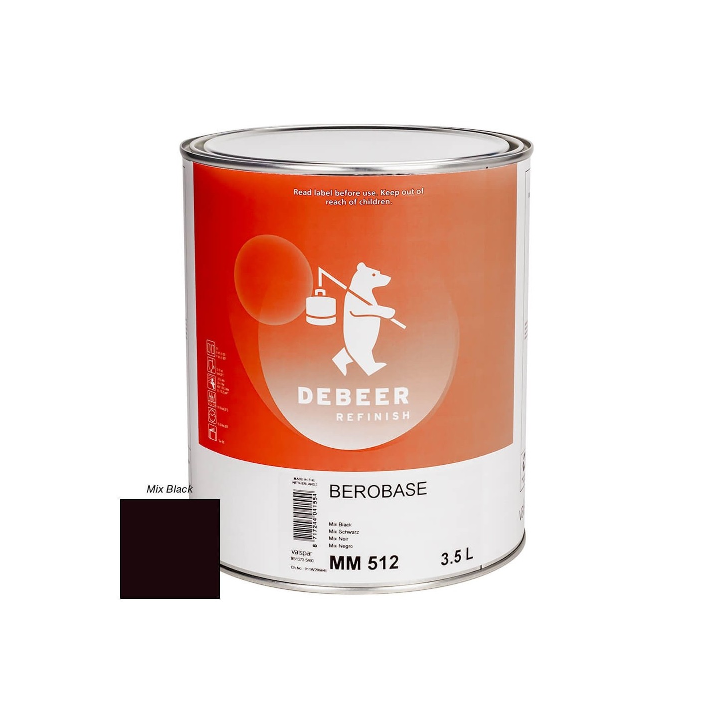 MM512 Mix Black 3.5 Liter Mengkleur BeroBase 500 Series