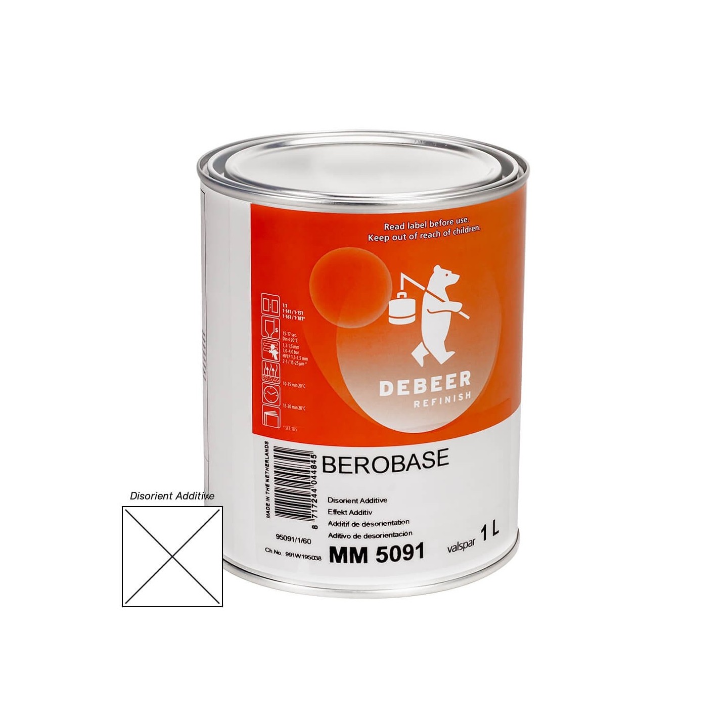 MM5184 Metallic Bright Red 1 Liter Mengkleur BeroBase 500 Series