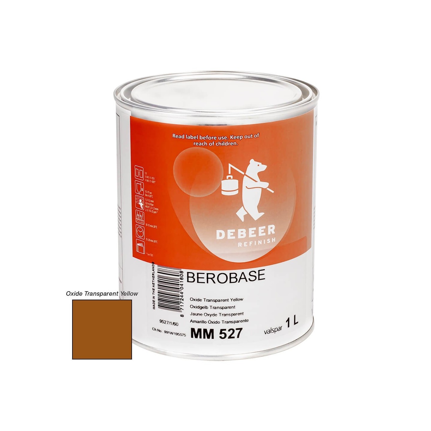 MM527 Oxide Transparent Yellow 1 Liter Mengkleur BeroBase 500 Series