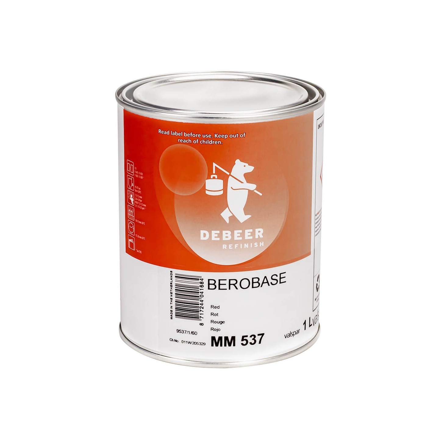 MM537 Red 1 Liter Mengkleur BeroBase 500 Series