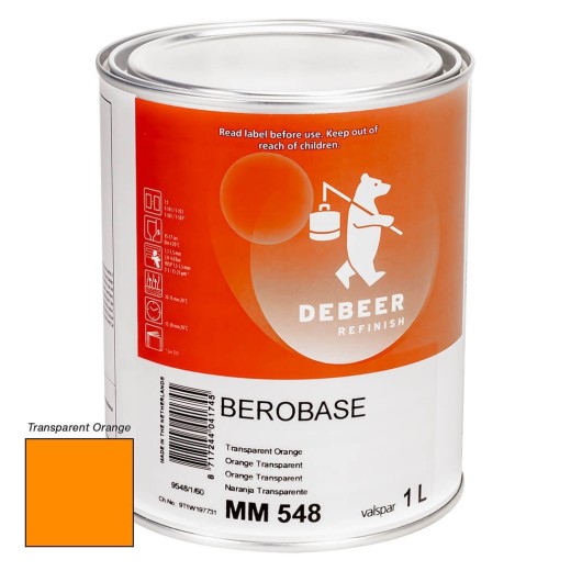 MM548 Transparent Orange 1 Liter Mengkleur BeroBase 500 Series