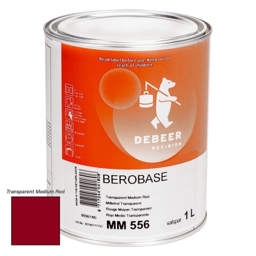 MM556 Transparent Medium Red 1 Liter Mengkleur BeroBase 500 Series