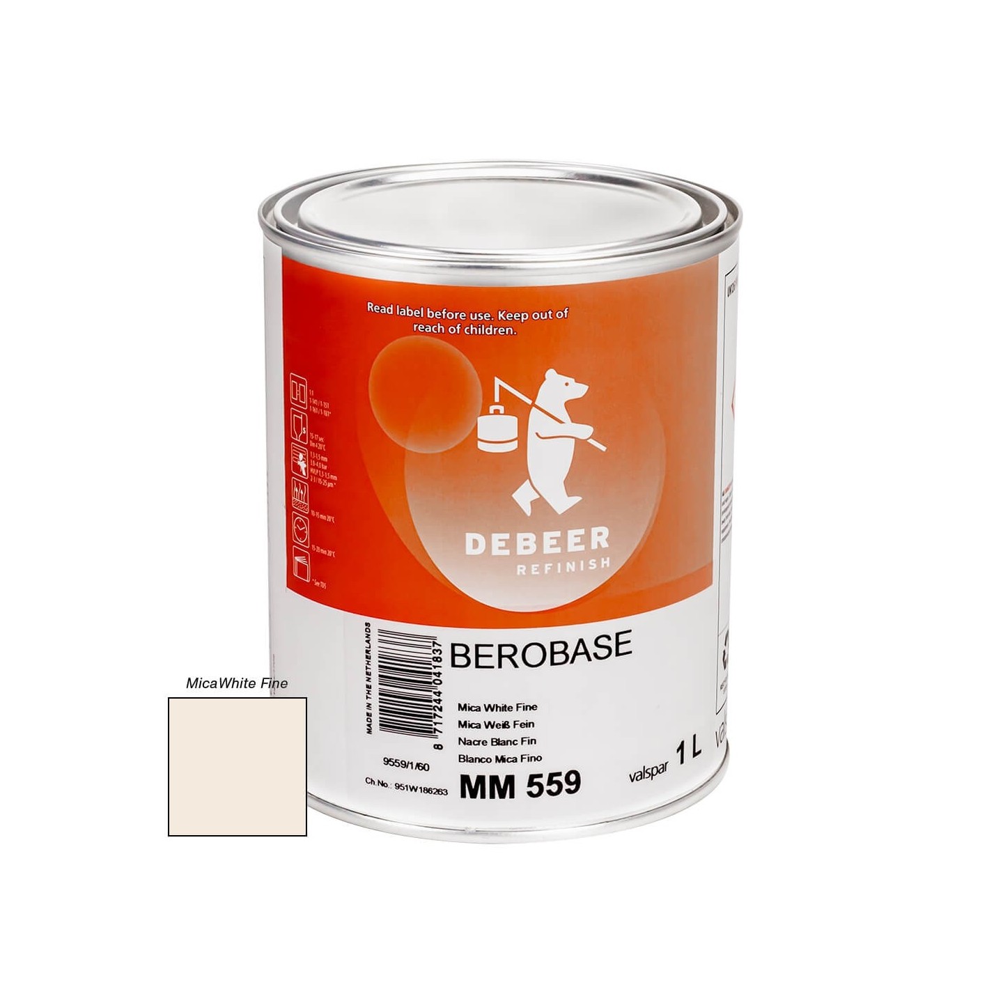 MM558 Orange 1 Liter Mengkleur BeroBase 500 Series