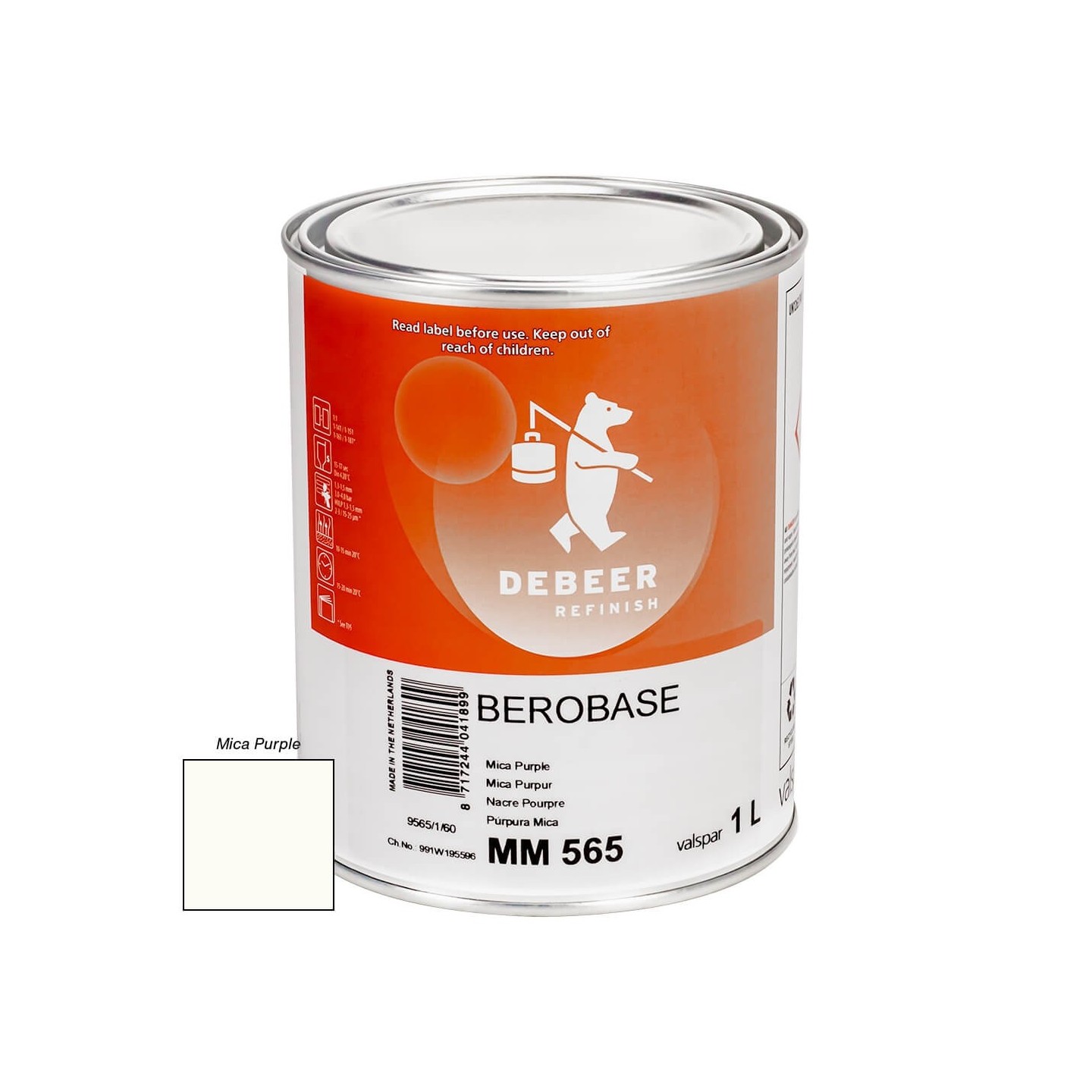 MM565 Mica Purple 1 Liter Mengkleur BeroBase 500 Series