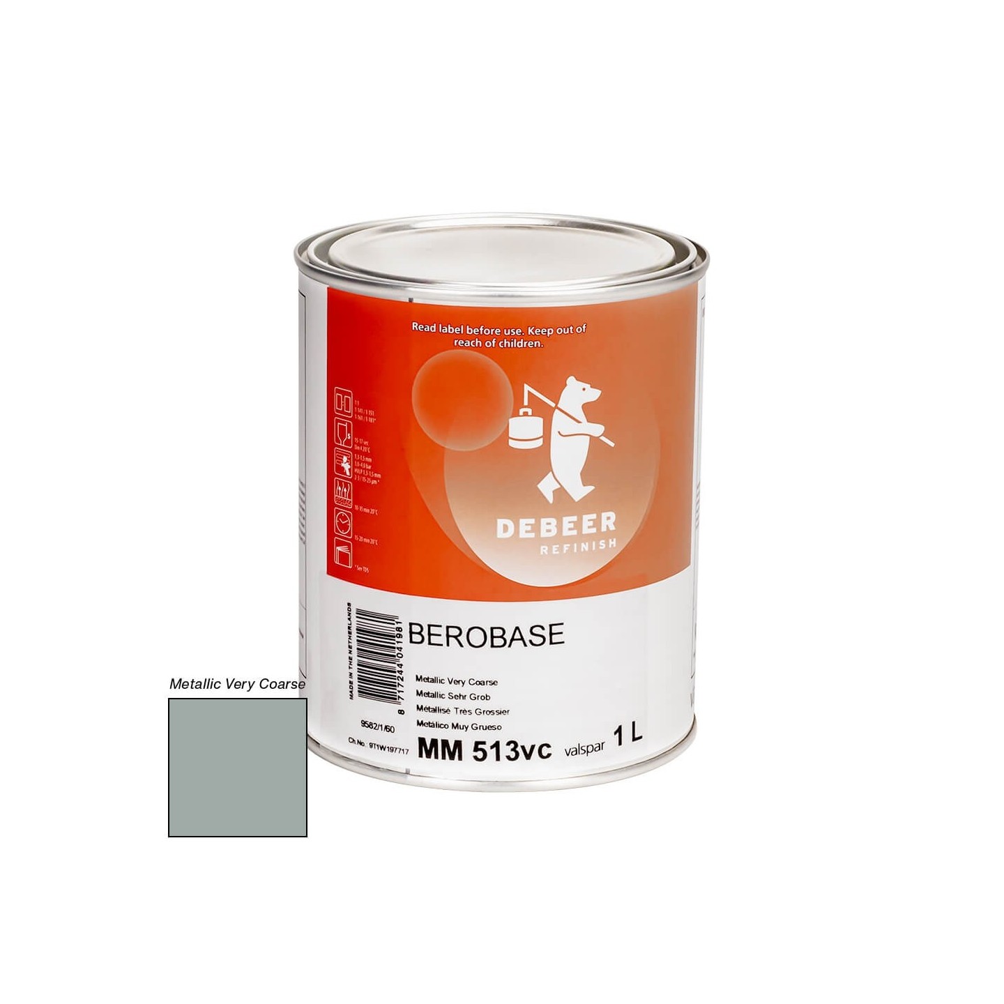MM513VC Metallic Very Coarse 1 Liter Mengkleur BeroBase 500 Series