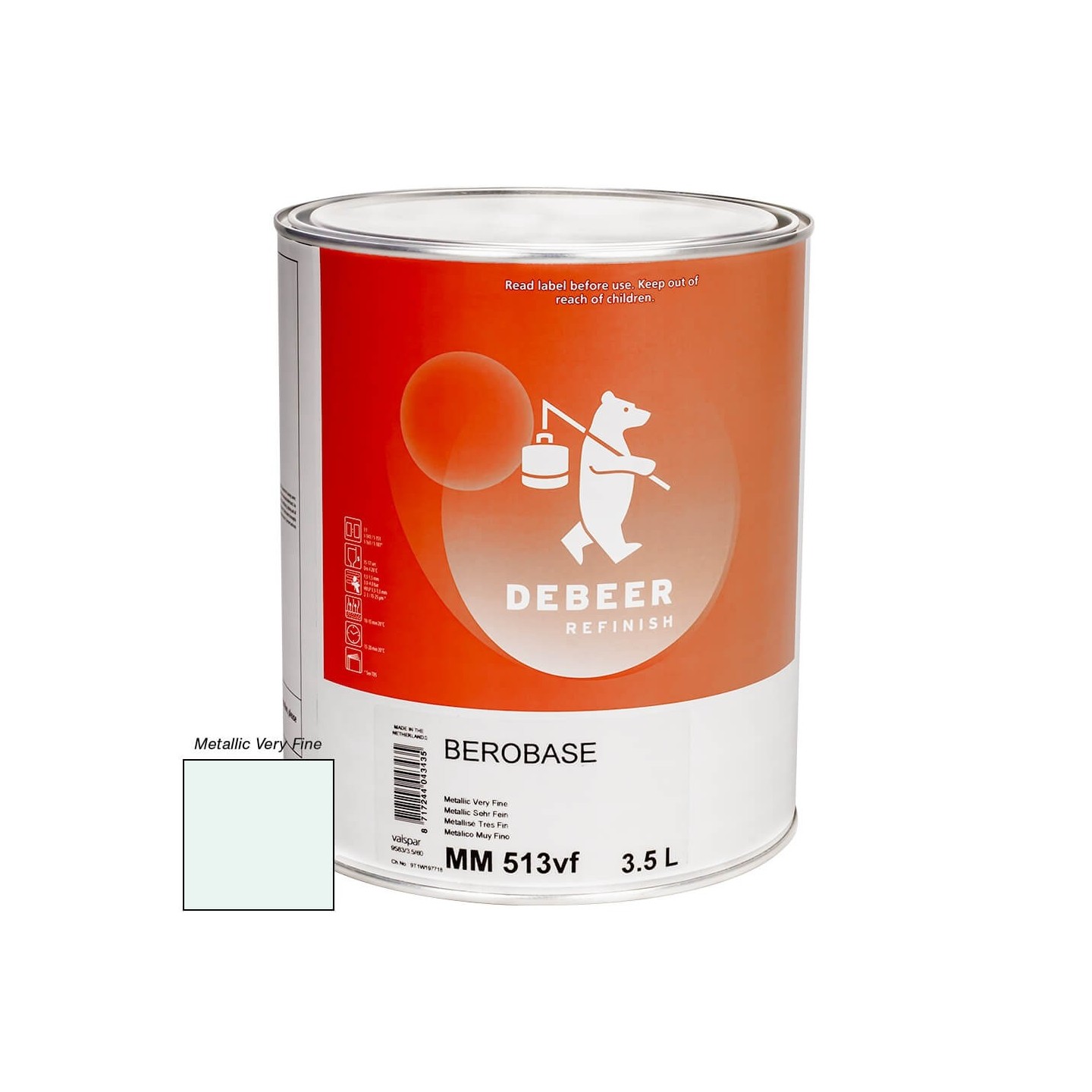 MM513VF MetallicVery Fine 3.5 Liter mengkleur BeroBase 500 Series