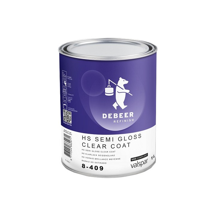 HS Semi gloss Clear Coat - 1 liter - 8-409 De Beer
