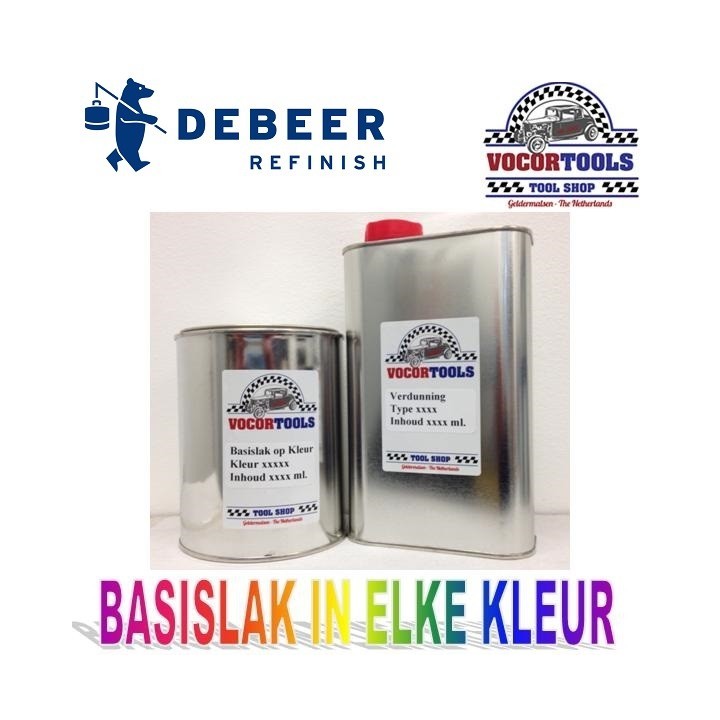 Basislak op kleur, 1 liter spuitklaar