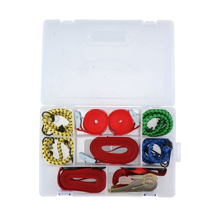 Assortiment spanbanden en snelbinders 8-delig
