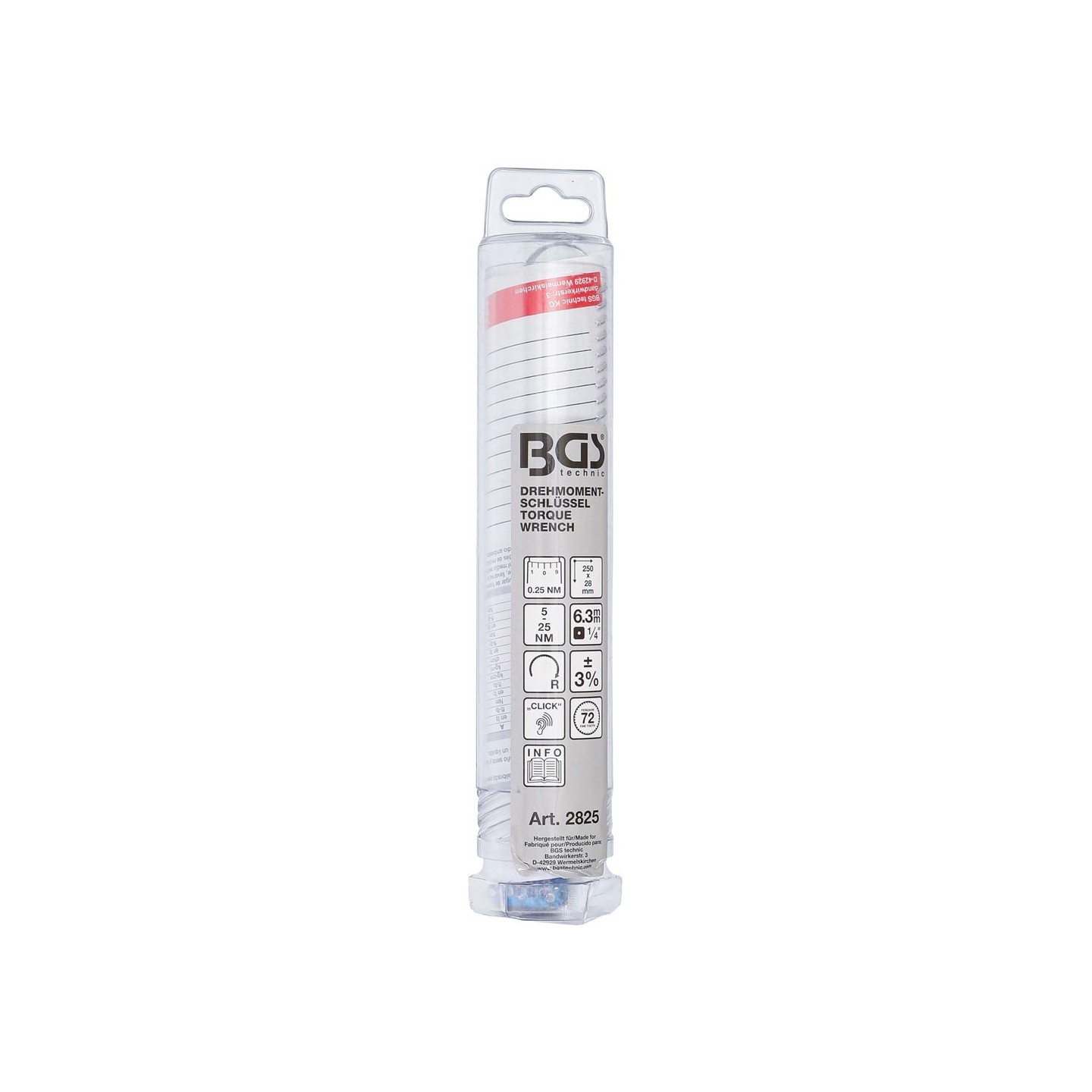 Momentsleutel 6,3 mm (1/4″) | 5 – 25 Nm - BGS 2825