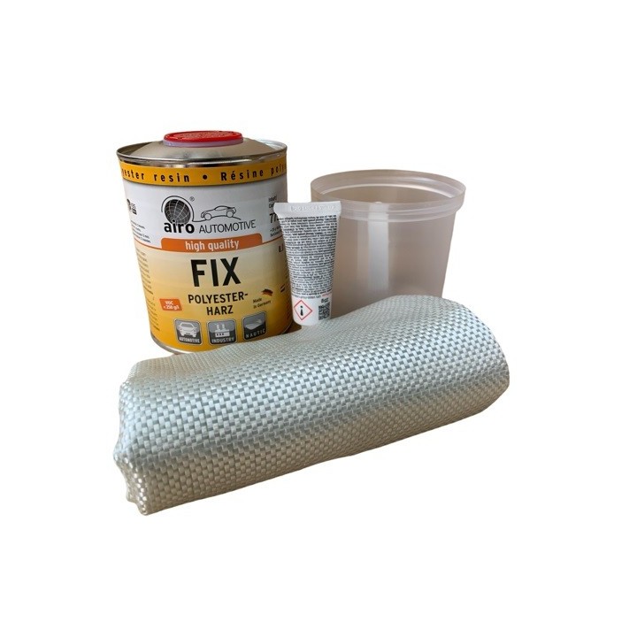 Airo 800 gram FIX Polyester reparatie set met verharder en glasmat