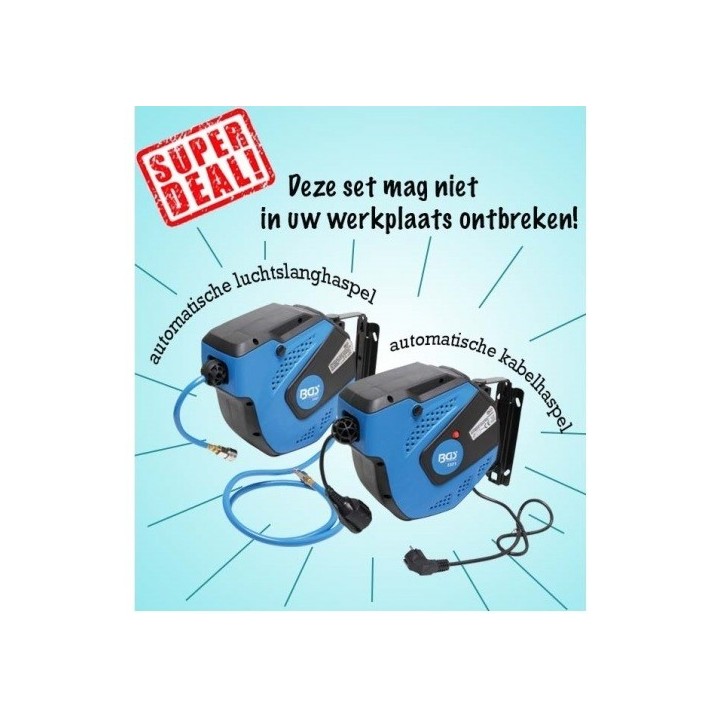 Automatische slanghaspel voor perslucht 20 Meter