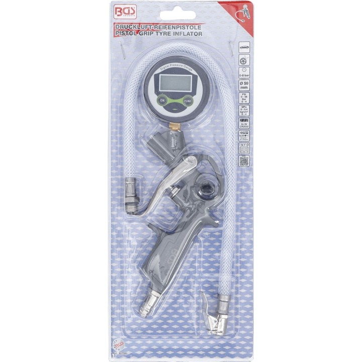 Bandenpomp digitaal | 0 – 8 bar BGS 6794