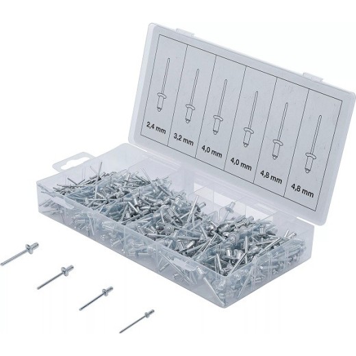 Popnagel assortiment | aluminium | 2,4 - 4,8 mm | 400-dlg.