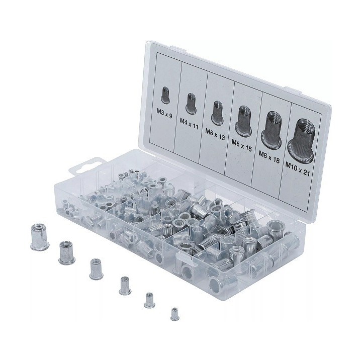 Assortiment blindklinkmoeren | aluminium | 150-dlg.