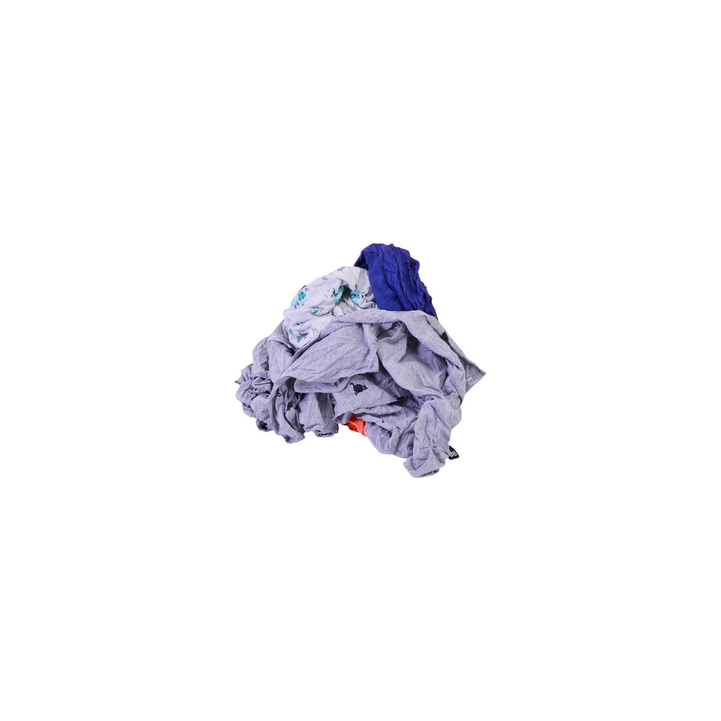 GEKLEURDE poetslappen INTERLOCK Doos 5 KG