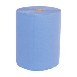 Poetspapier blauw - dubbel laags 1 rol