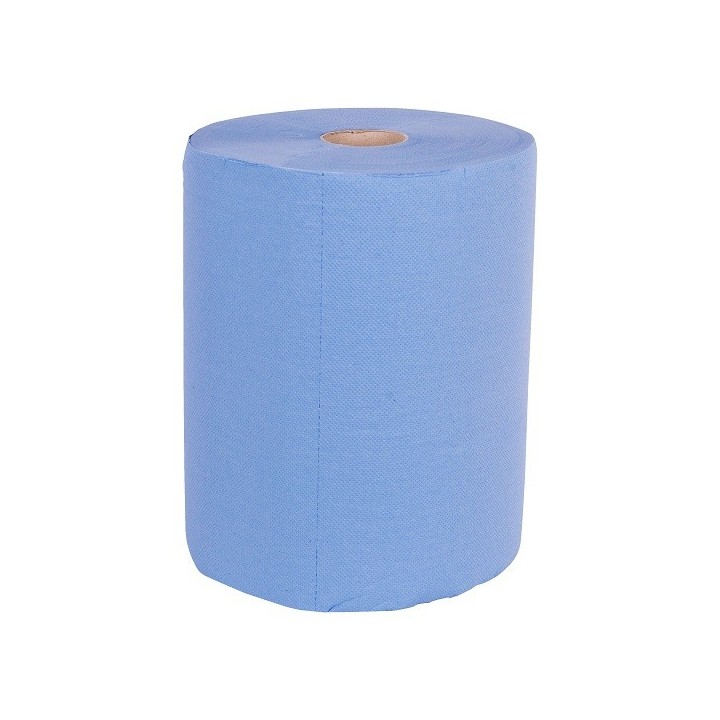 Poetspapier blauw - dubbel laags 1 rol
