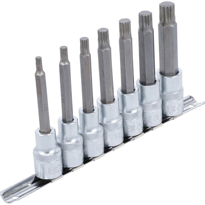 Doppenset 1/2" 9-delig LANGE UITVOERING