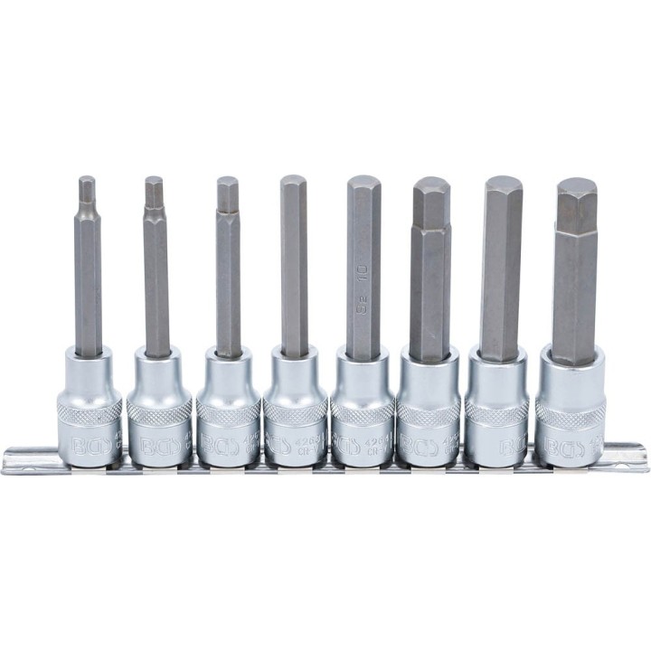 Bitdoppen set | 12,5 mm (1/2″) aandrijving | Inbus 5 – 13 mm | 8-delig