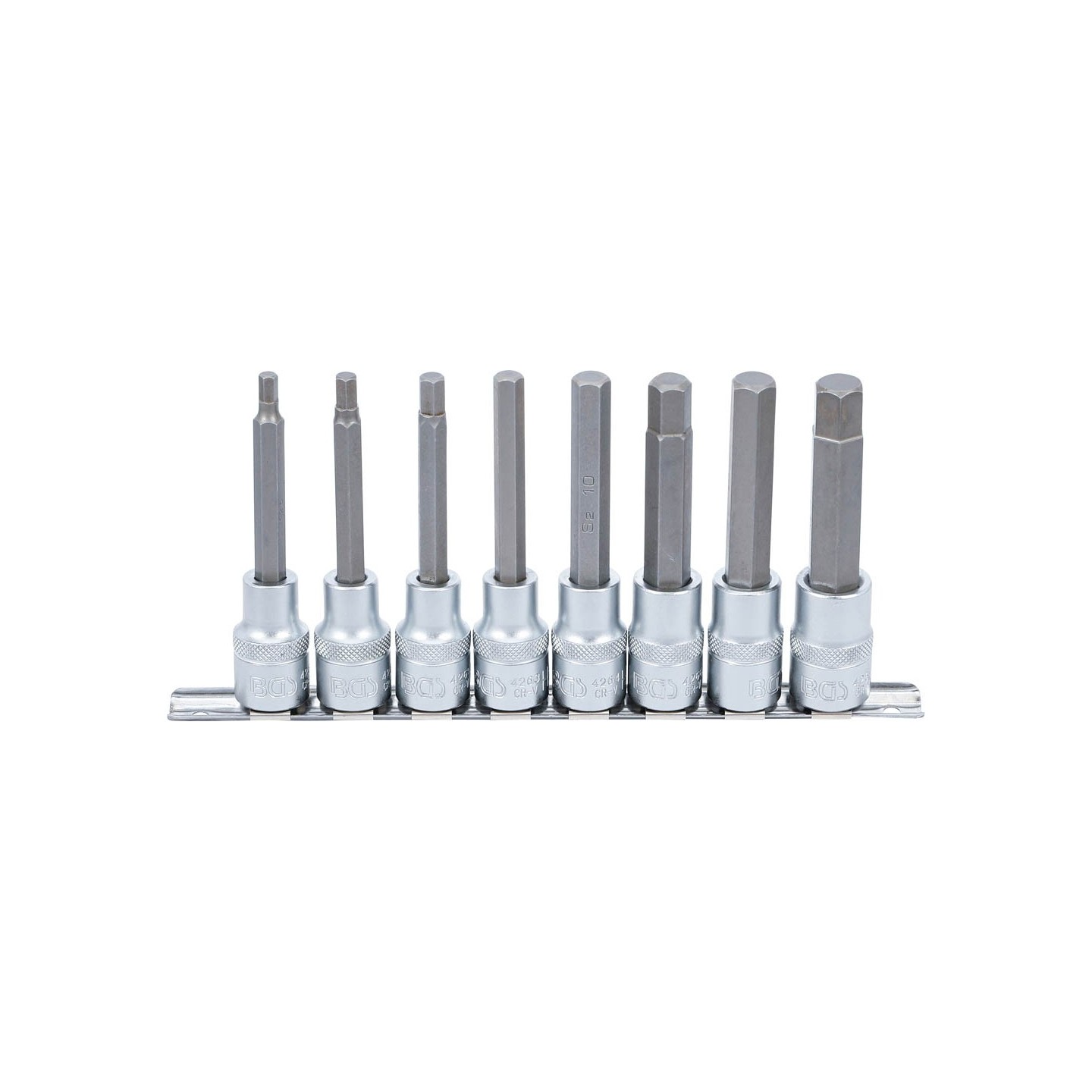 Bitdoppen set | 12,5 mm (1/2″) aandrijving | Inbus 5 – 13 mm | 8-delig