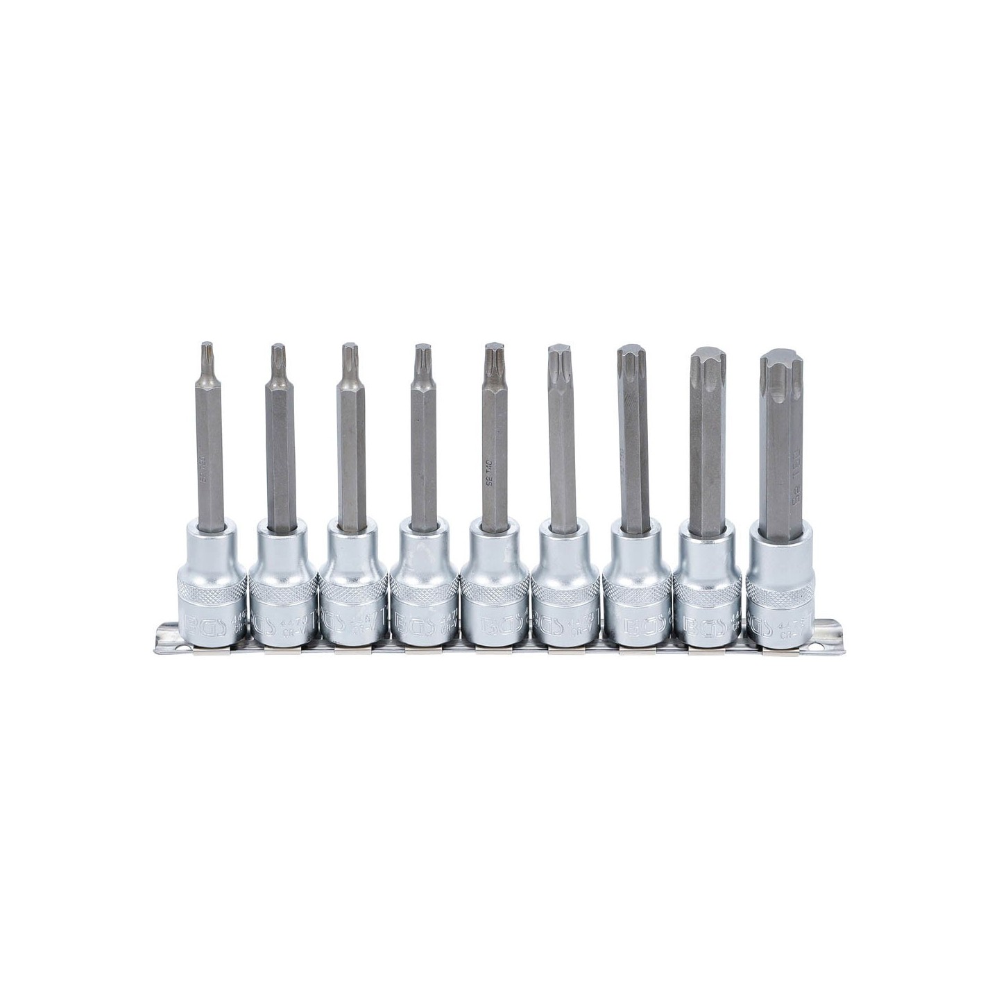 Bitdoppen set | 12,5 mm (1/2″) aandrijving | T-Star (voor Torx) | 9-delig