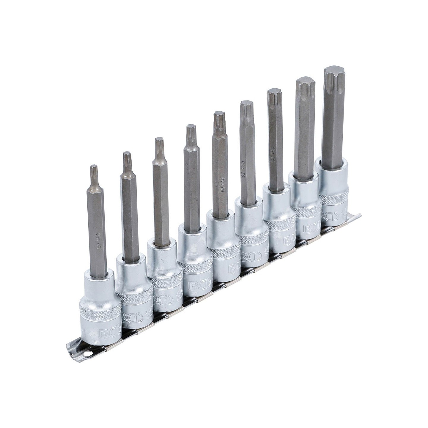 Bitdoppen set | 12,5 mm (1/2″) aandrijving | T-Star (voor Torx) | 9-delig